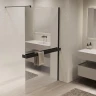 Душевая перегородка Vincea Walk in 100 VSW-1HR100MRB профиль цвет Черный стекло зеркальное