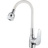 Смеситель для кухни Melodia della vita Ostessa MDV40616White Хром Белый латунь