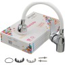 Смеситель для кухни Melodia della vita Ostessa MDV40616White Хром Белый латунь