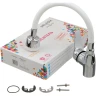 Смеситель для кухни Melodia della vita Ostessa MDV40616White Хром Белый латунь
