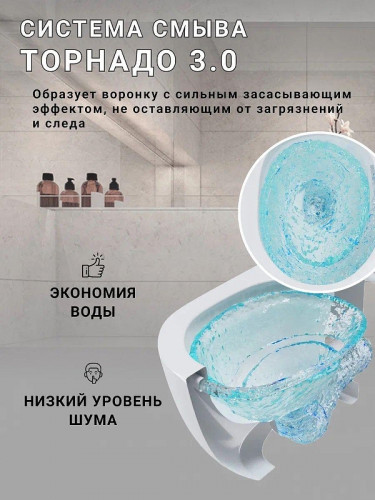 Унитаз Sintesi SIN-TS-BLT-172 подвесной цвет Белый с сиденьем Микролифт