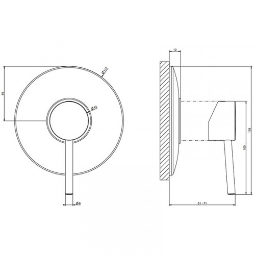 Смеситель для душа Gessi Emporio Via tortona 18761#031 Хром латунь встраиваемый