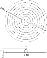 Верхний душ RGW Shower Panels SP-81-40 B 21148140-04 Черный нержавеющая сталь на потолок