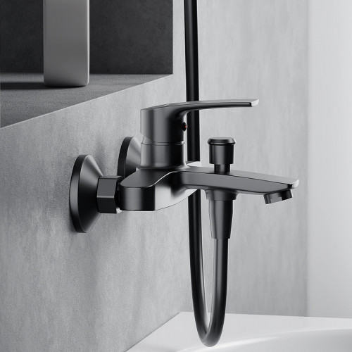 Смеситель для ванны Damixa Eclipse 2.0 481000300 Черный матовый латунь на стену