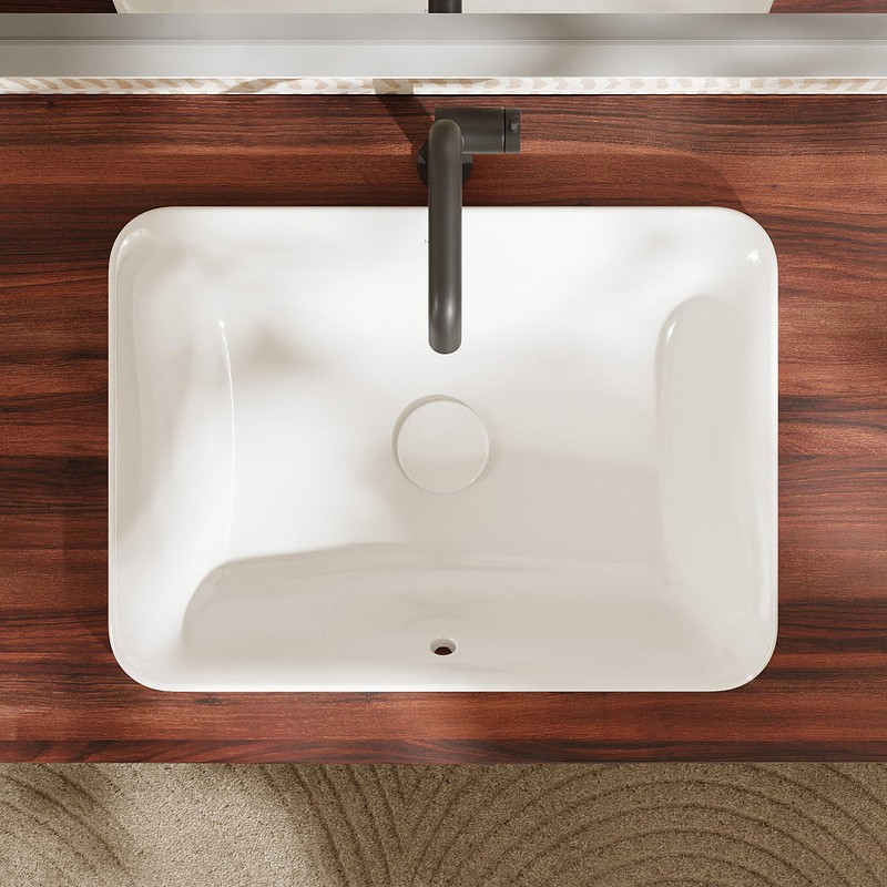 Раковина Hansgrohe Xuniva Q 55 60158450 Белая полувстраиваемая