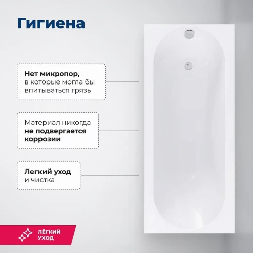 Акриловая ванна Aquanet Lotos 150x75 336532 цвет Белый