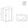 Душевой уголок RGW Passage PA-145 100х90 020814590-11 профиль Хром стекло прозрачное