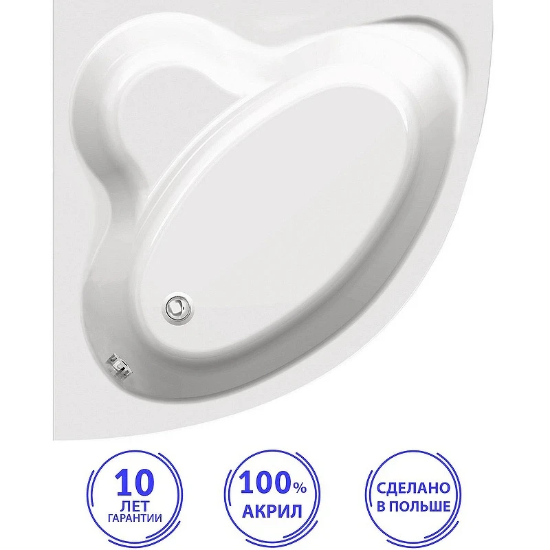 Акриловая ванна C-Bath Aurora 120x120 CBS001001 без гидромассажа