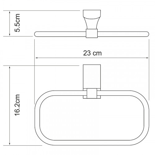 Кольцо для полотенец WasserKRAFT Leine K-5060W Хром