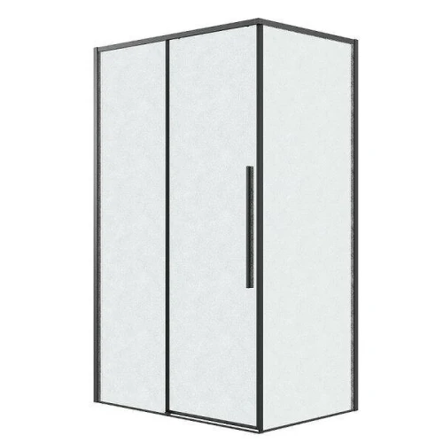 Душевой уголок Grossman Galaxy 120x100 L 120.K33.01.1210.21.02 профиль Черный матовый стекло шиншилла