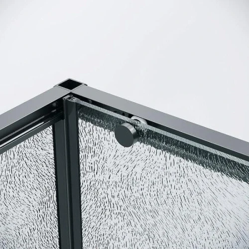 Душевой уголок Grossman Galaxy 120x100 L 120.K33.01.1210.21.02 профиль Черный матовый стекло шиншилла