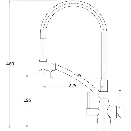 Смеситель для кухни ZorG Sanitary ZR338-6YF Хром Черный