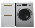 Тумба с раковиной Azario Magenta 110 L CS00078394 цвет Белый