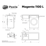 Тумба с раковиной Azario Magenta 110 L CS00078394 цвет Белый