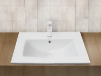 Раковина WeltWasser Deilbach 7517 50 10000005582 Белый глянец фаянс полувстраиваемая