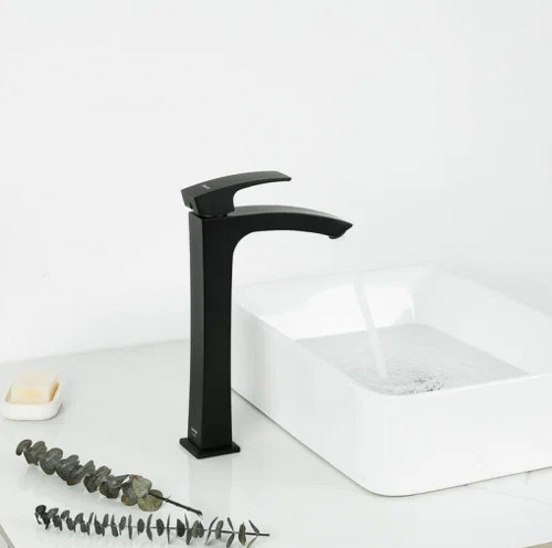 Смеситель для раковины Gappo G1007-16 Черный матовый латунь на столешницу