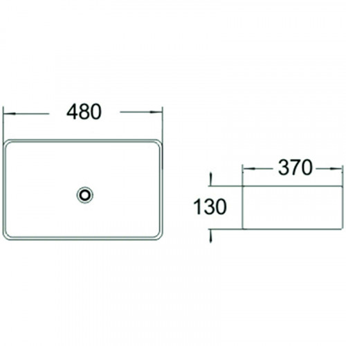 Раковина-чаша SantiLine 48 SL-1010MB Черная матовая фаянс накладная