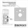 Комплект унитаза Berges Gamma 081105 с инсталляцией Berges Atom 410 040340 с сиденьем Микролифт и Черной матовой клавишей смыва
