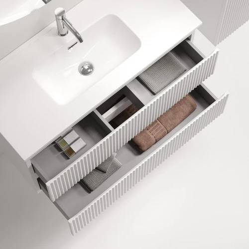 Тумба под раковину Sancos Snob R 90 SNR90/39W подвесная цвет Bianco