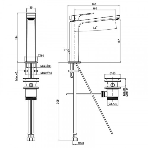 Смеситель для раковины Fima Carlo Frattini Fit F3381LCR Хром