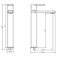 Смеситель для раковины Caprigo Kub 54-023-crm Хром