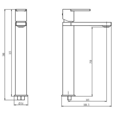 Смеситель для раковины Caprigo Kub 54-023-crm Хром
