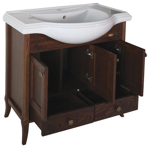 Комплект мебели для ванной ASB-Woodline Салерно 80 969601 цвет Антикварный орех