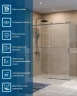 Душевой уголок BelBagno Soft Close-2 160x80 SOFT_CLOSE-2-AH-1-160/80-C-GM профиль Оружейная сталь стекло прозрачное