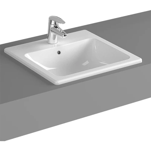 Раковина Vitra S20 45 5463B003-0001 Белая фарфор полувстраиваемая