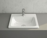 Раковина Vitra S20 45 5463B003-0001 Белая фарфор полувстраиваемая