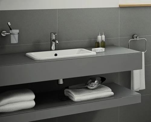 Раковина Vitra S20 45 5463B003-0001 Белая фарфор полувстраиваемая