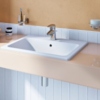Раковина Vitra S20 45 5463B003-0001 Белая фарфор полувстраиваемая