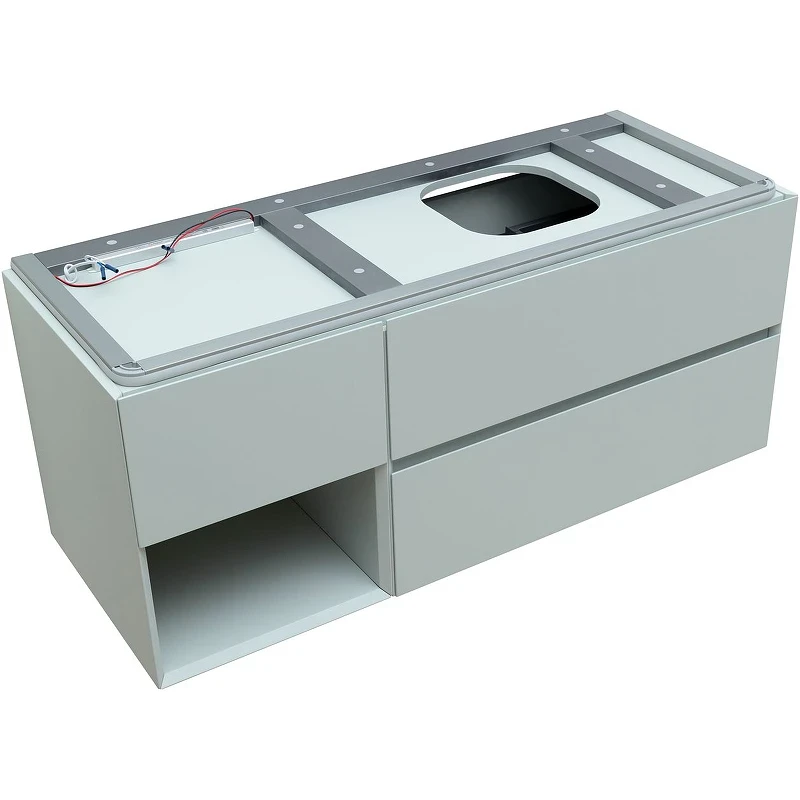 Тумба под раковину Allen Brau Infinity 120 R 1.21007.PWM подвесная Папирус матовый МДФ / ЛДСП