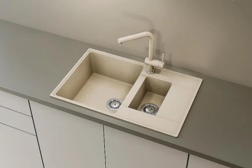 Кухонная мойка Ulgran Quartz Prima 780 1,5 K-10 Песок