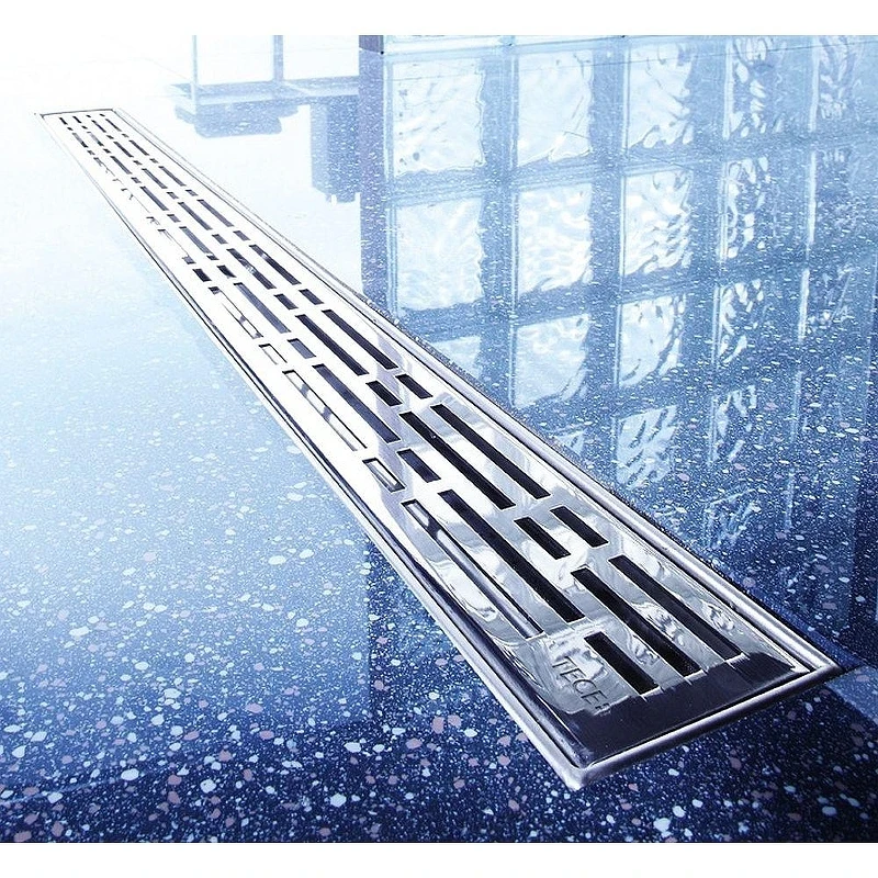 Решетка для душевого лотка Tece Drainline Basic 120 601210 цвет Нержавеющая сталь глянец