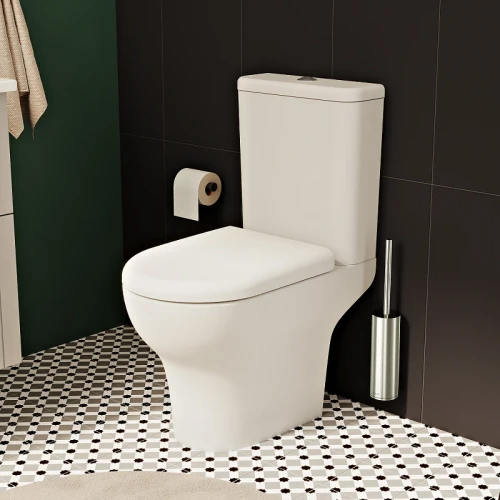 Унитаз компакт Vitra Zentrum Open-back 9012B003-7204 с бачком и сиденьем Микролифт фарфор напольный