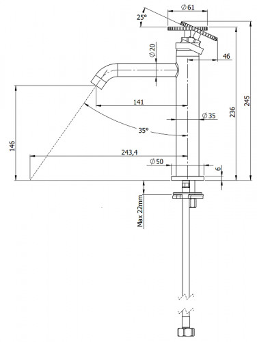 Смеситель для раковины Remer Chrono CH12ABO цвет Белый матовый