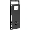 Инсталляция WasserKRAFT Salm 27TLT.010.ME.BL.CH04 для унитаза Черное стекло с клавишей смыва Хром