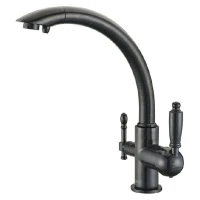 Смеситель для кухни ZorG Clean Water ZR 314 YF-33 ЧЕРНЫЙМЕТАЛЛ Черный