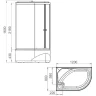 Душевая кабина Melodia della vita Classica 120x80 L MB01012 с гидромассажем