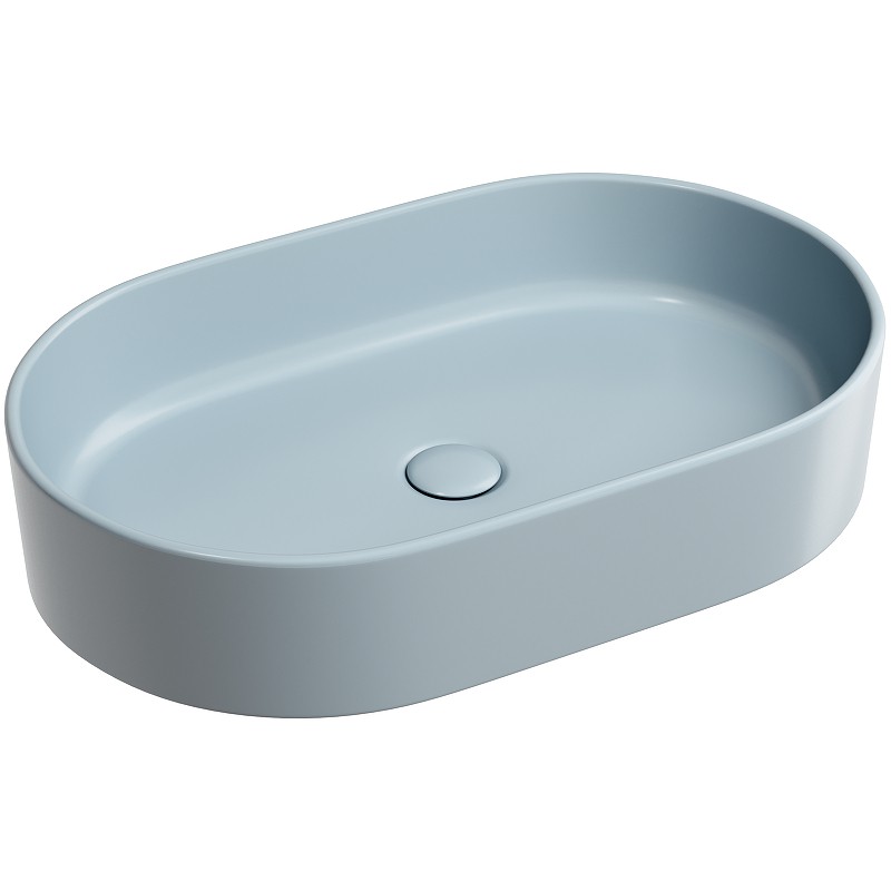 Раковина-чаша Ceramicanova Element 61 CN6048MHL Серо-голубая матовая фарфор накладная