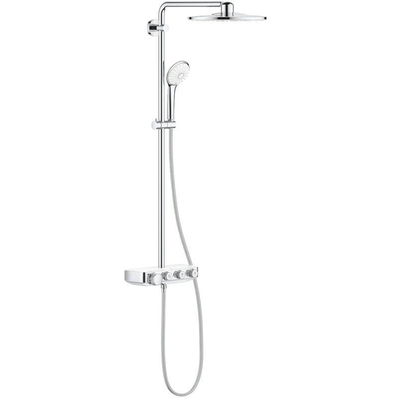 Душевая система Grohe SmartControl 26507LS0 с термостатом Белая луна латунь на стену
