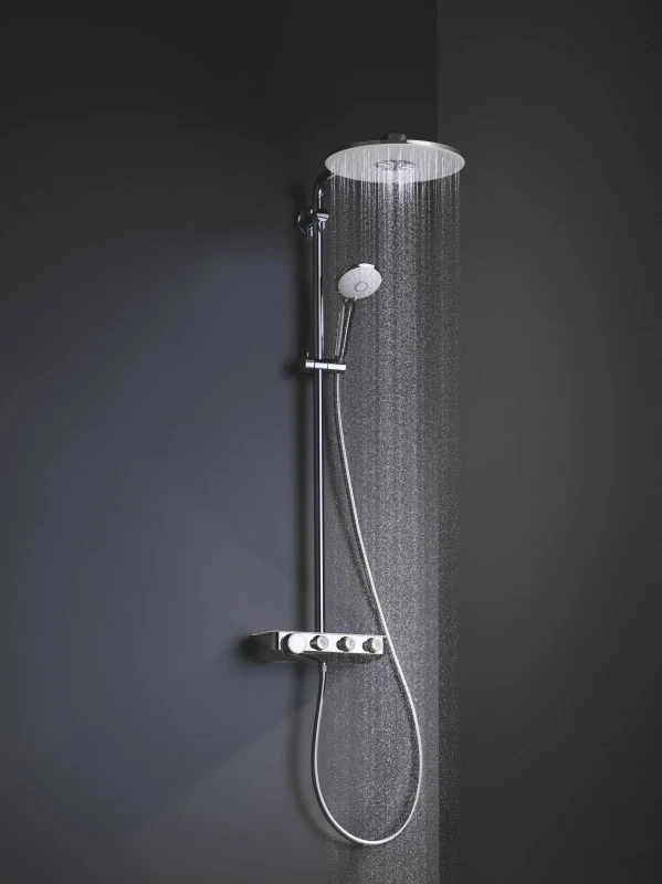 Душевая система Grohe SmartControl 26507LS0 с термостатом Белая луна латунь на стену