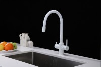 Смеситель для кухни Paulmark Salix Sa213419-431 Белый матовый латунь