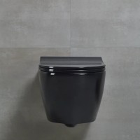 Унитаз биде beWash Bogen 88303606 подвесной Черный глянец с сиденьем Микролифт фарфор подвесной