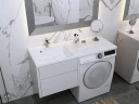 Раковина Azario Paola Magenta 120 L CS00078451 с местом под стиральную машину цвет Белый