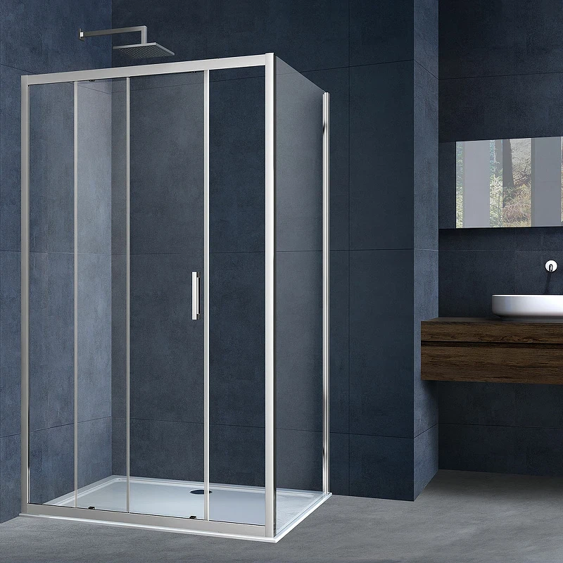 Душевой уголок Vincea Alpha 130x80 VSR-3AL8013CL профиль Хром стекло прозрачное