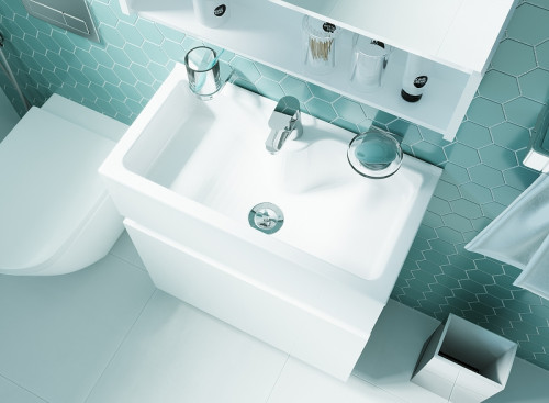 Тумба с раковиной 1MarKa Mira 60Н У83301 Белый глянец МДФ / ЛДСП