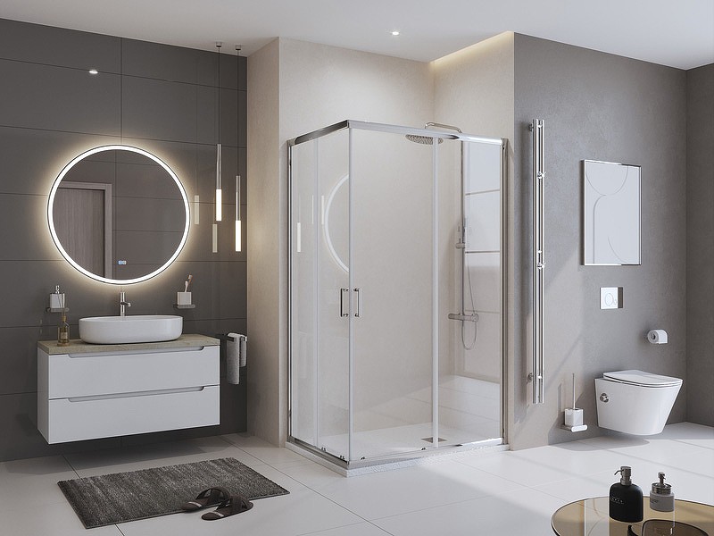 Душевой поддон из искусственного камня BelBagno Uno 120x80 TRAY-MR-UNO-AH-120/80-35-W-CR Белый