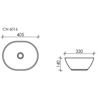 Раковина-чаша Ceramicanova Element 41 CN6016 Белая фарфор накладная
